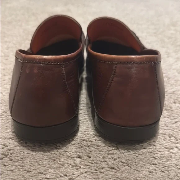 Magnanni Brown Leather Horsebit Loafers - Picture 2 of 6